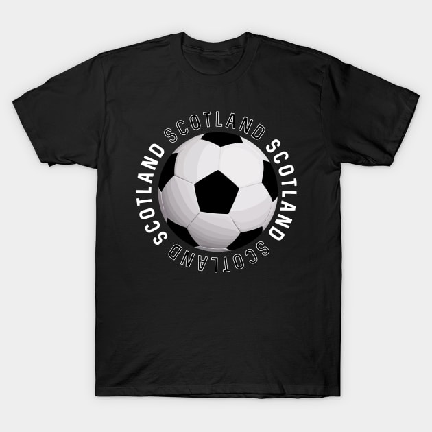 Black and White Scotland Football Design T-Shirt by MacPean